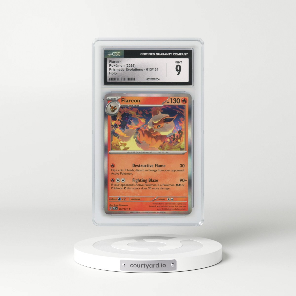 2025 Prismatic Evolutions - PRE EN #013/131 Flareon - Holo (CGC 9 MINT)