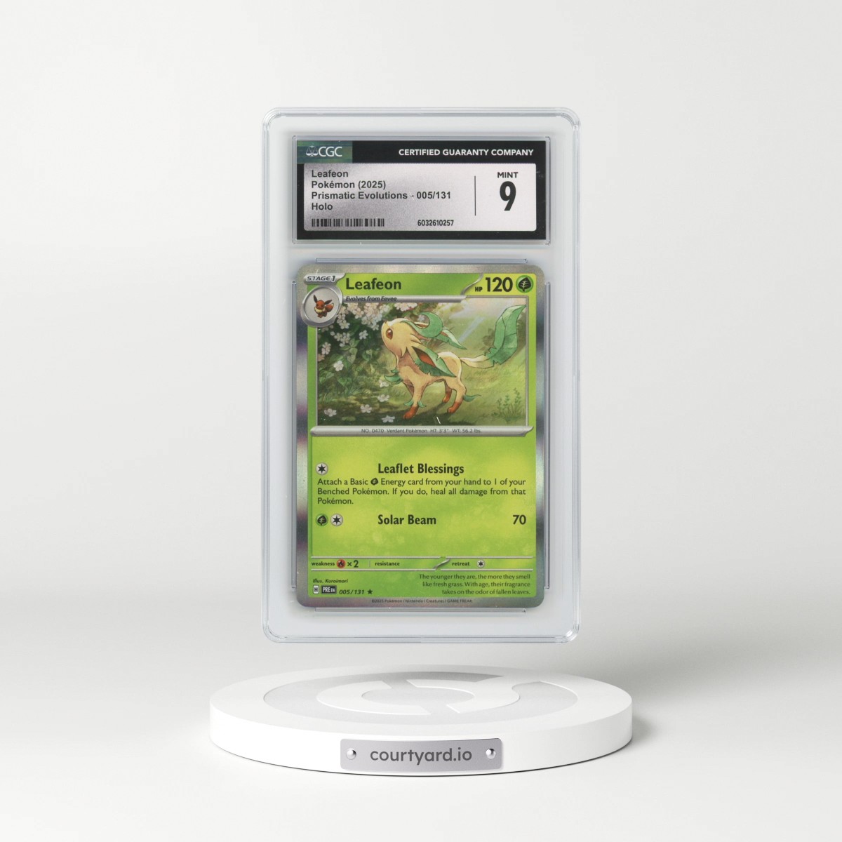2025 Prismatic Evolutions - PRE EN #005/131 Leafeon - Holo (CGC 9 MINT)