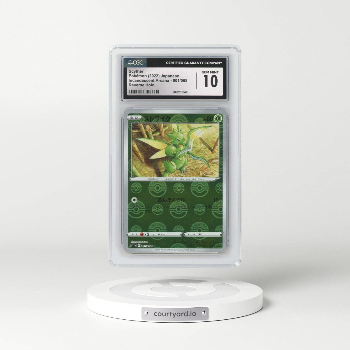 2022 Incandescent Arcana #001/068 Scyther - Reverse Holo Poke Ball (CGC 10 GEM MINT)