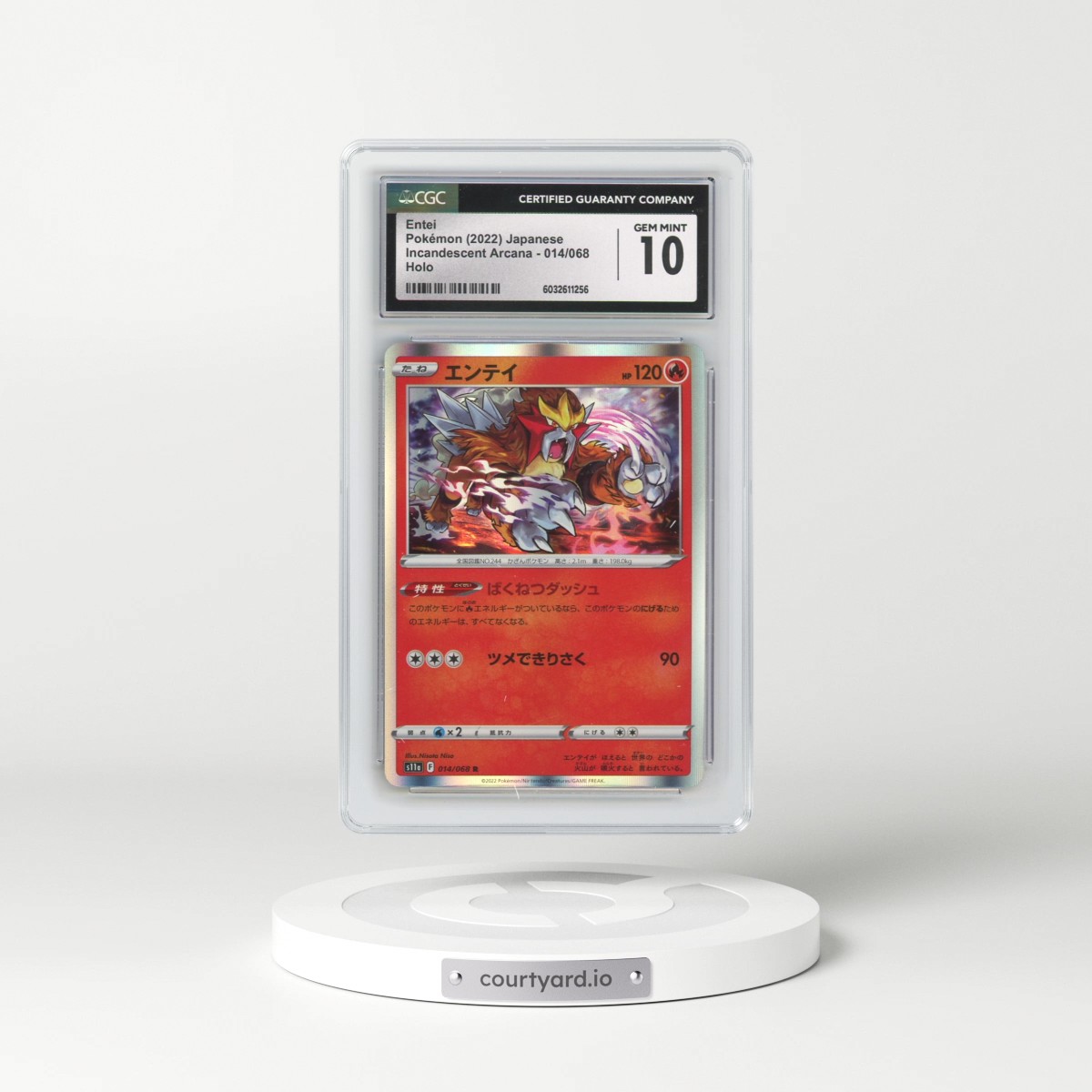 2022 Incandescent Arcana #014/068 Entei - Holo (CGC 10 GEM MINT)