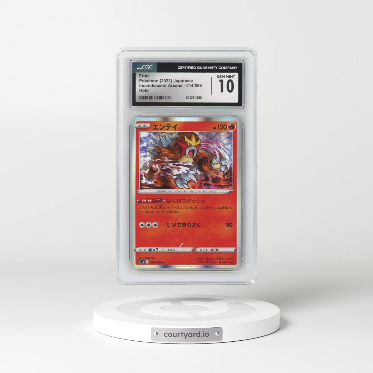 2022 Incandescent Arcana #014/068 Entei - Holo (CGC 10 GEM MINT)