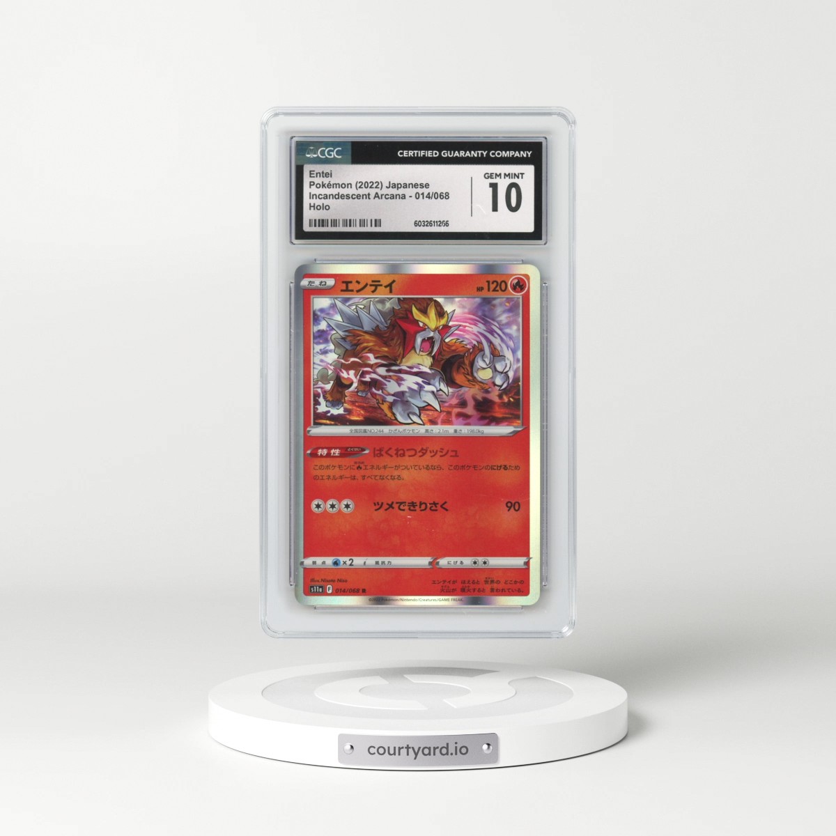 2022 Incandescent Arcana #014/068 Entei - Holo (CGC 10 GEM MINT)