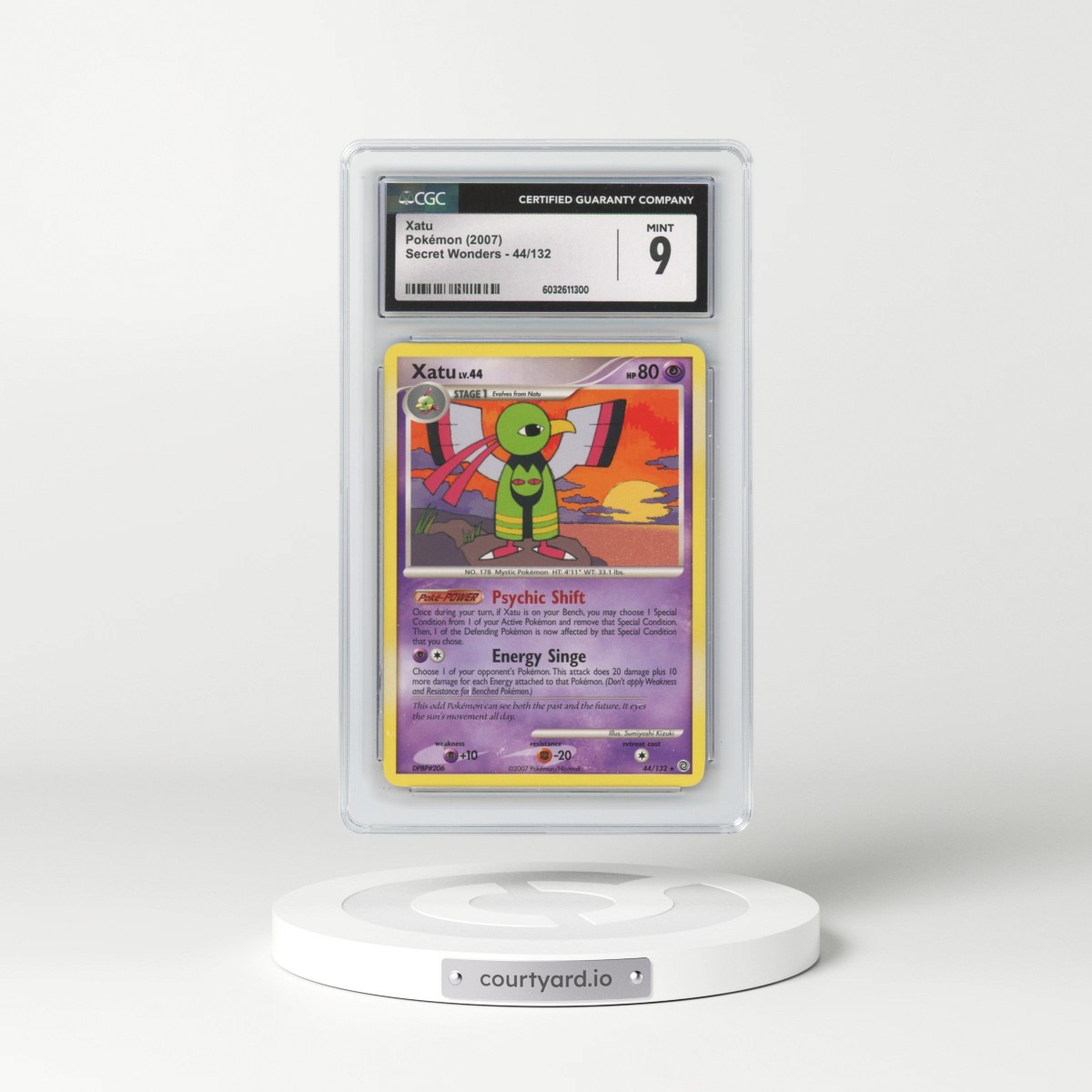 2007 Secret Wonders #44/132 Xatu (CGC 9 MINT)