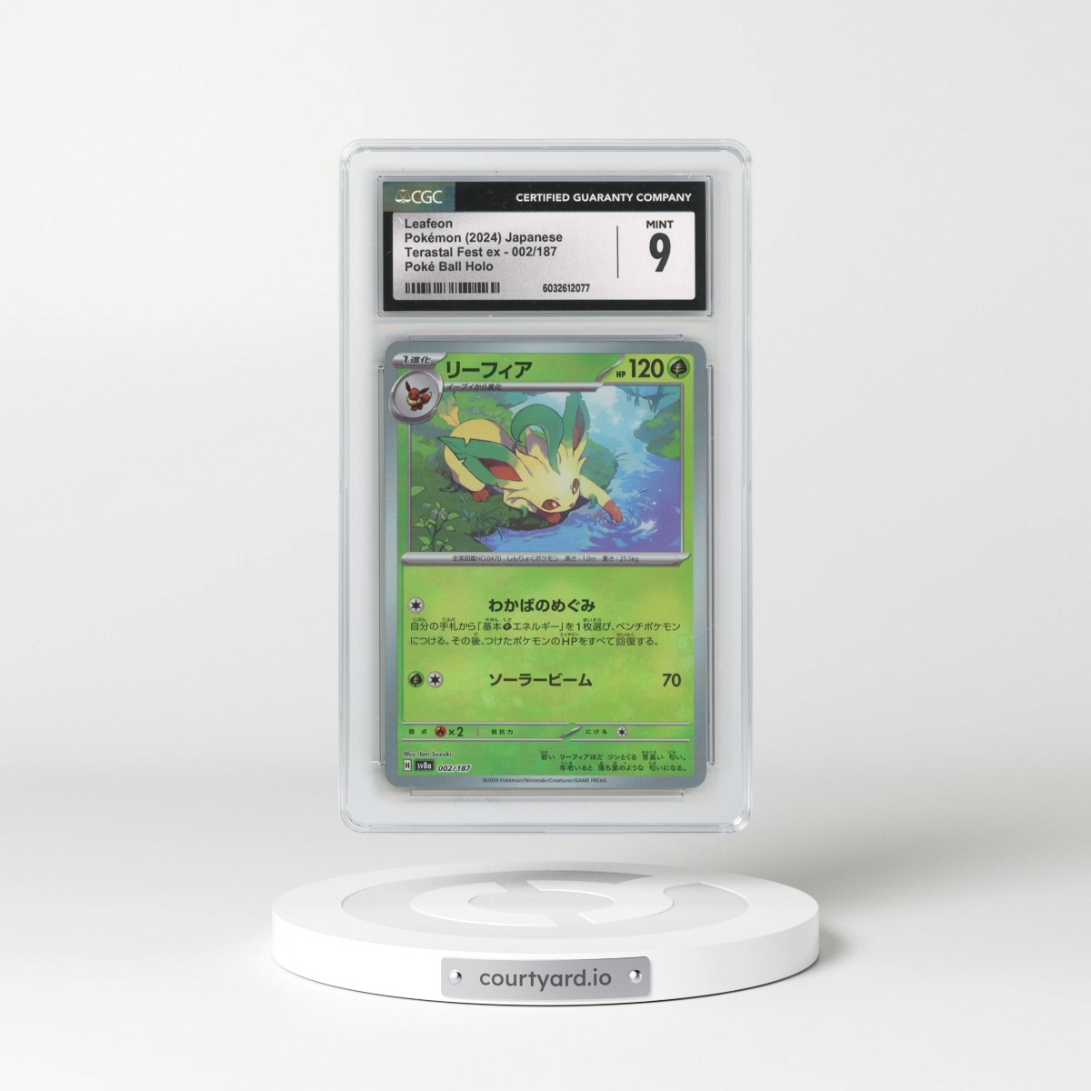 2024 Pokémon Sv8a-Terastal Fest EX #002 Leafeon - Reverse Holo (CGC 9 MINT)