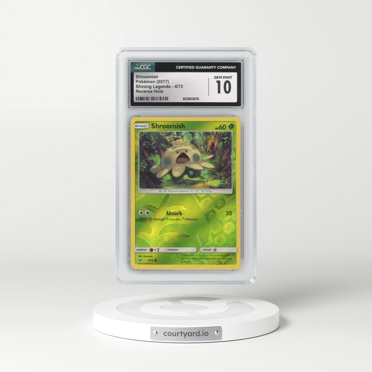 2017 Shining Legends #4/73 Shroomish - Reverse Holo (CGC 10 GEM MINT)