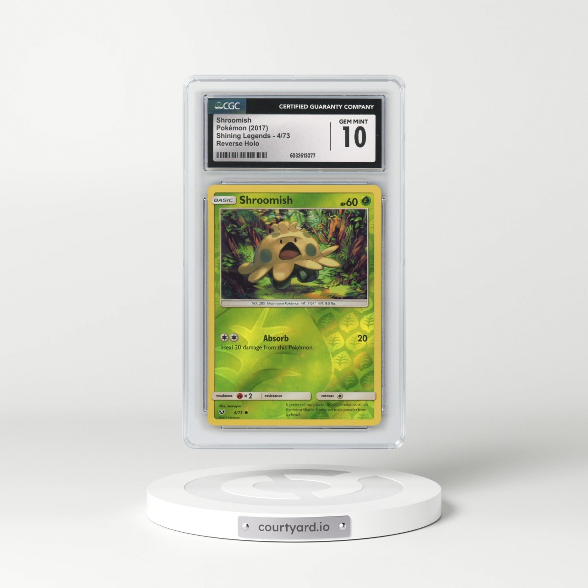 2017 Shining Legends #4/73 Shroomish - Reverse Holo (CGC 10 GEM MINT)