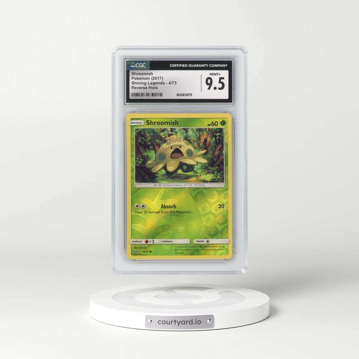 2017 Shining Legends #4/73 Shroomish - Reverse Holo (CGC 9.5 MINT+)