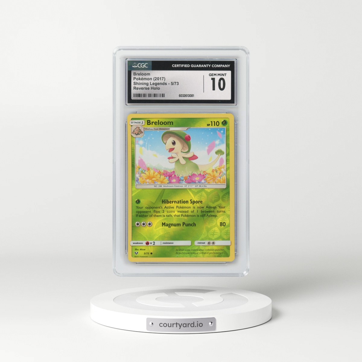 2017 Shining Legends #5/73 Breloom - Reverse Holo (CGC 10 GEM MINT)
