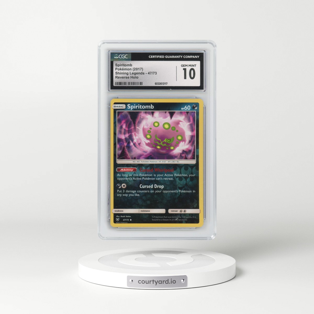 2017 Shining Legends #47/73 Spiritomb - Reverse Holo (CGC 10 GEM MINT)