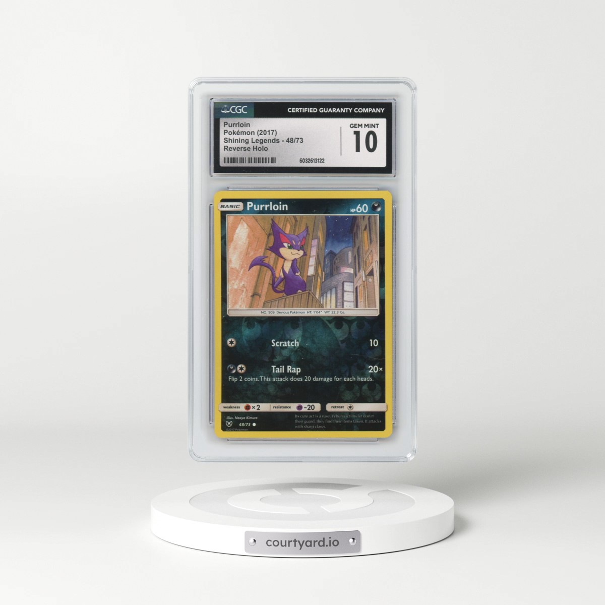 2017 Shining Legends #48/73 Purrloin - Reverse Holo (CGC 10 GEM MINT)