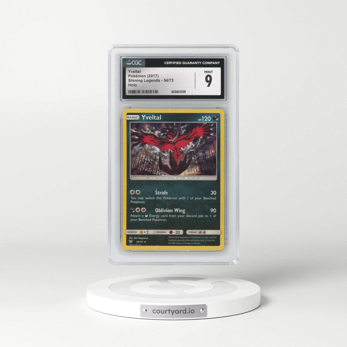 2017 Shining Legends #54/73 Yveltal - Holo (CGC 9 MINT)