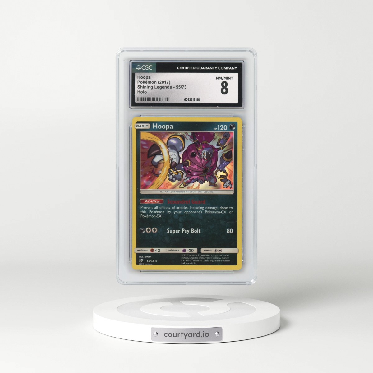 2017 Shining Legends #55/73 Hoopa - Holo (CGC 8 NM-MT)