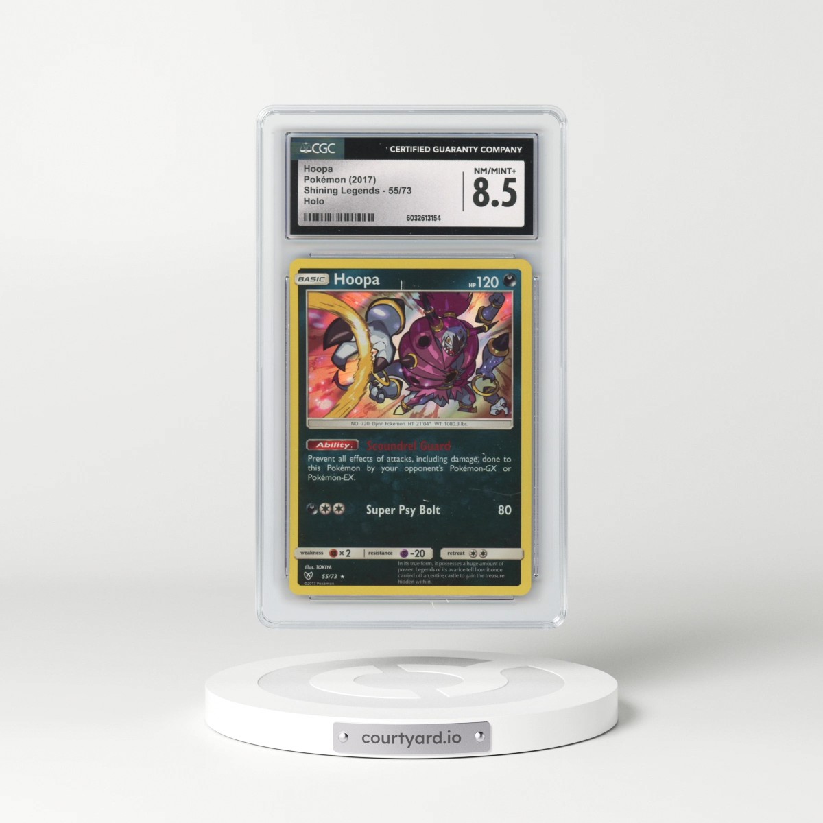 2017 Shining Legends #55/73 Hoopa - Holo (CGC 8.5 NM-MT+)