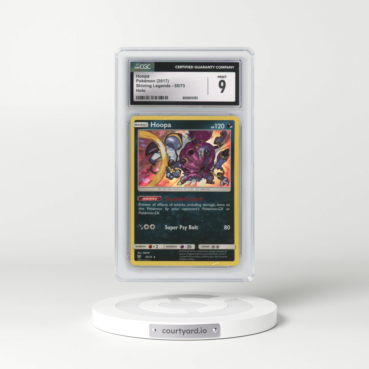 2017 Shining Legends #55/73 Hoopa - Holo (CGC 9 MINT)