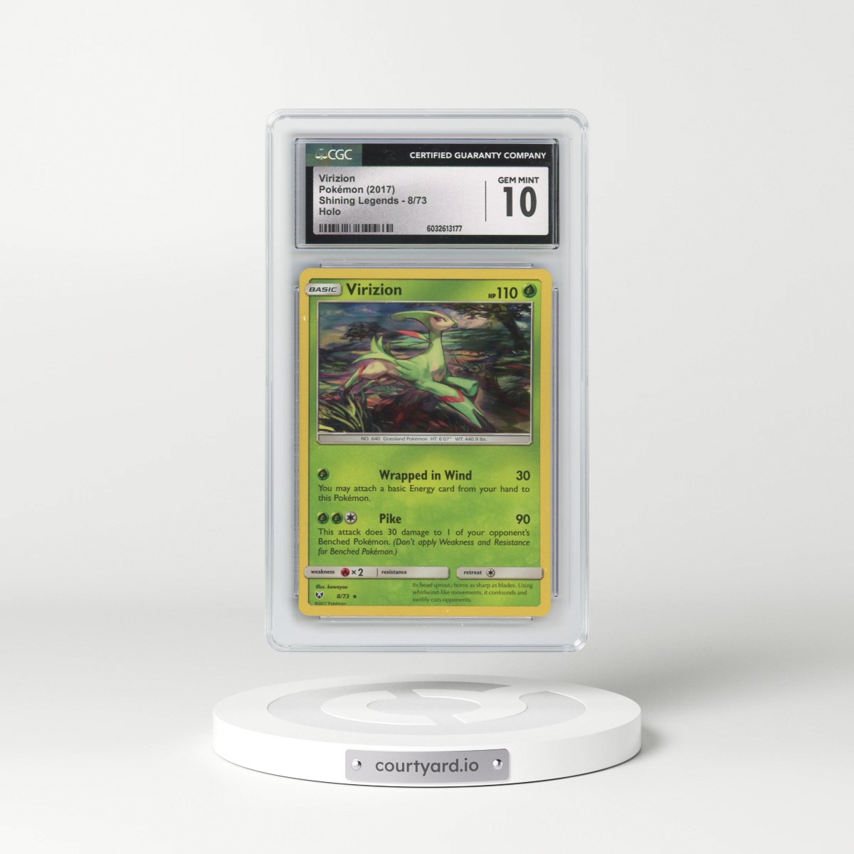 2017 Shining Legends #8/73 Virizion - Holo (CGC 10 GEM MINT)