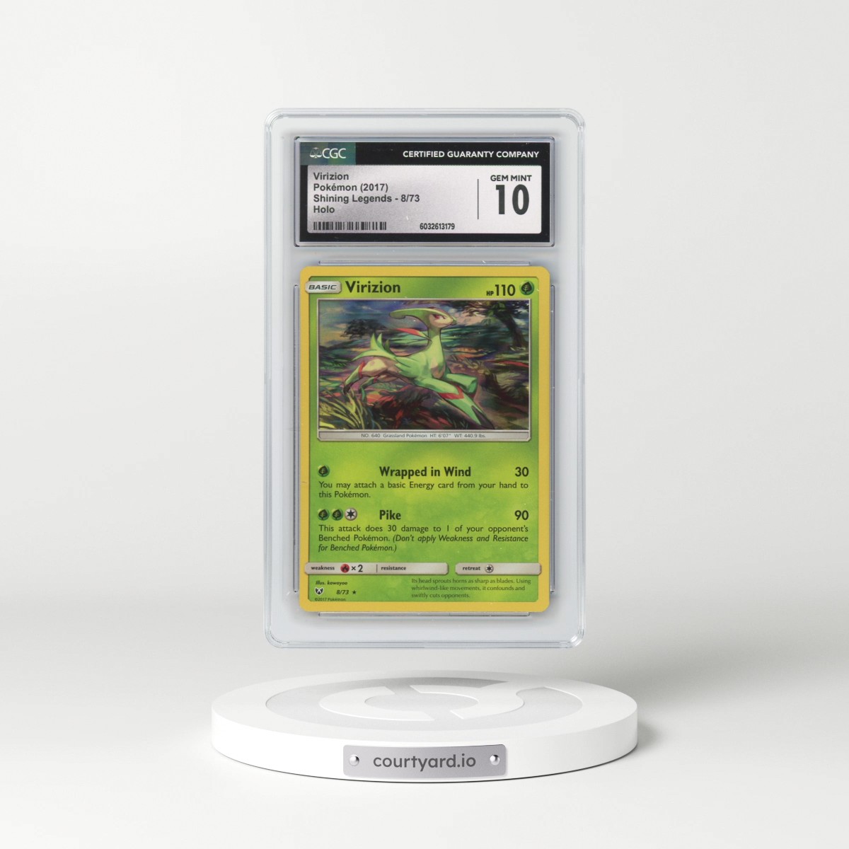 2017 Shining Legends #8/73 Virizion - Holo (CGC 10 GEM MINT)