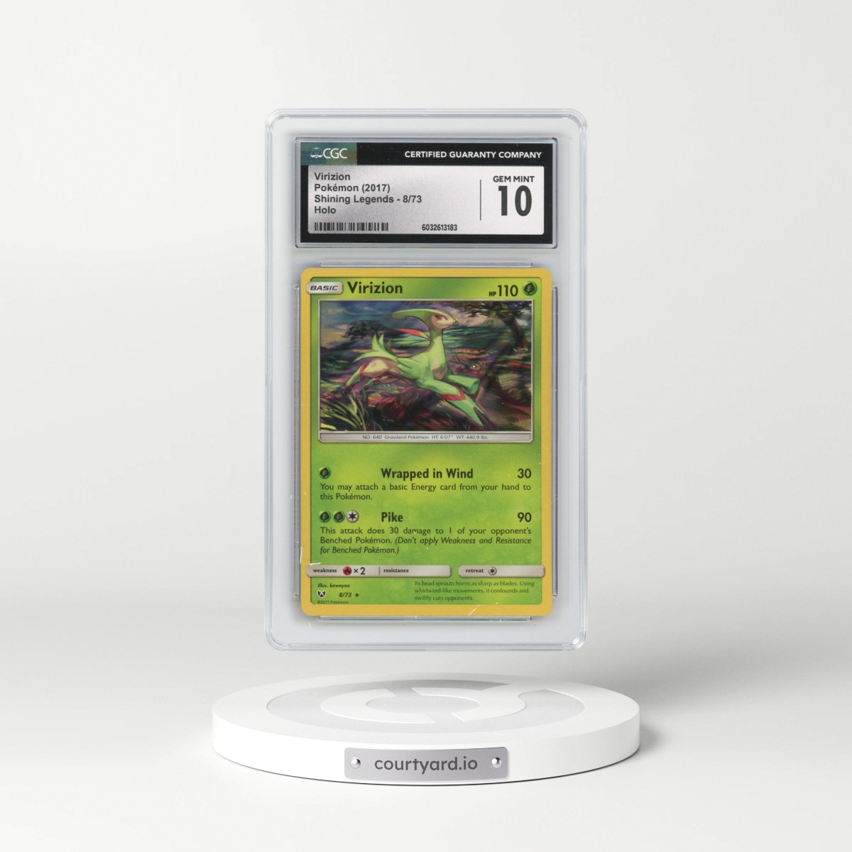 2017 Shining Legends #8/73 Virizion - Holo (CGC 10 GEM MINT)