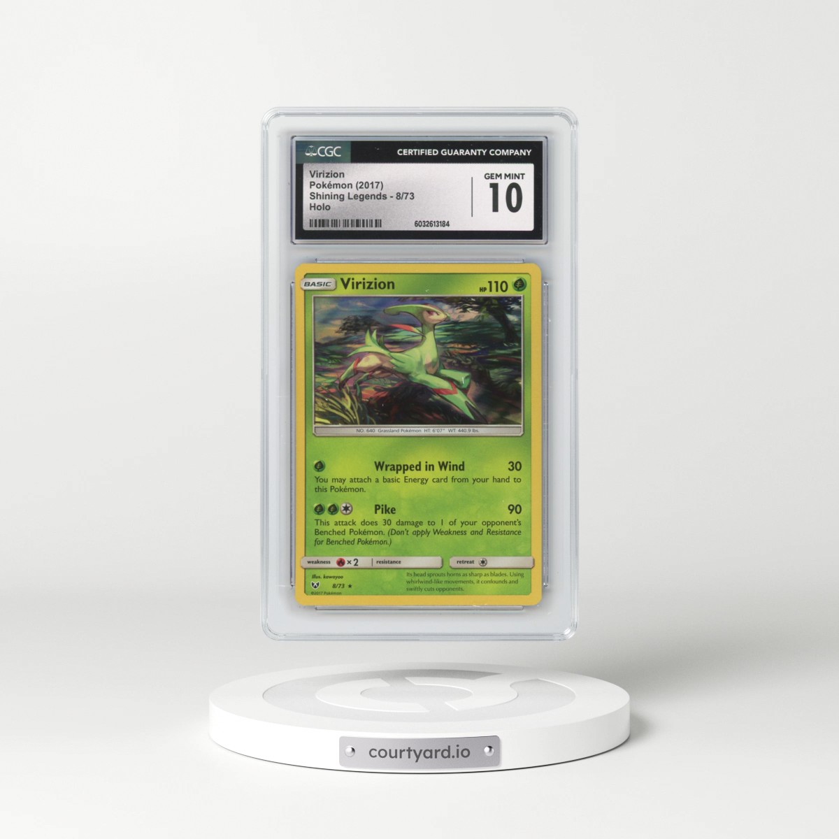 2017 Shining Legends #8/73 Virizion - Holo (CGC 10 GEM MINT)