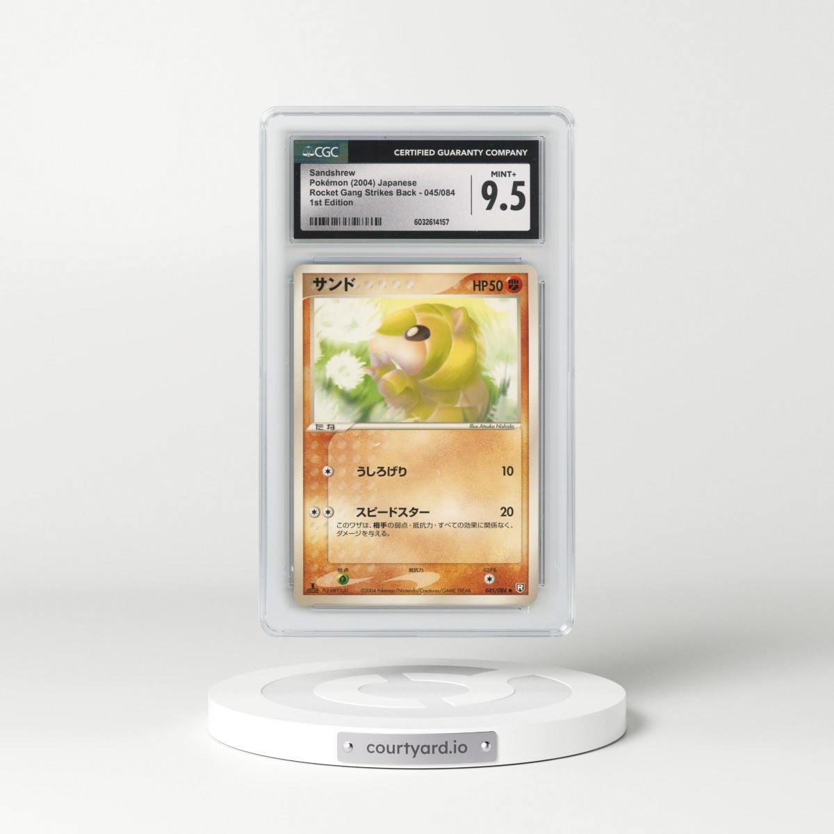 2004 Rocket Gang Strikes Back #045/084 Sandshrew - 1st Edition (CGC 9.5 MINT+)