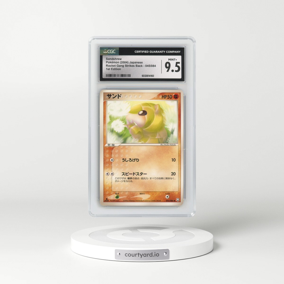 2004 Rocket Gang Strikes Back #045/084 Sandshrew - 1st Edition (CGC 9.5 MINT+)