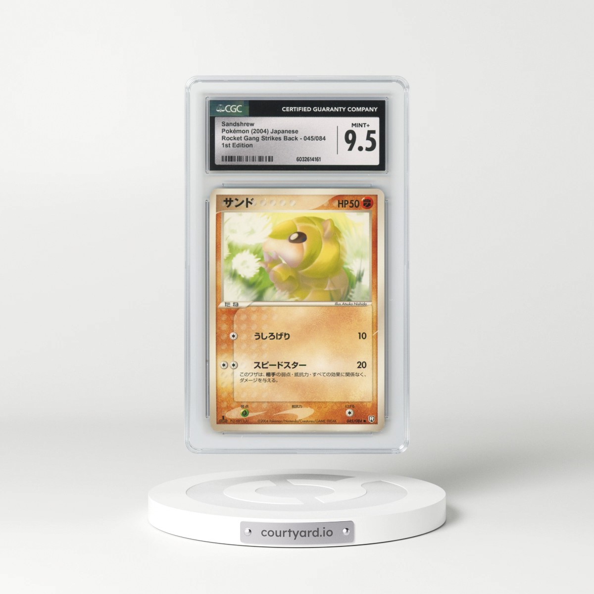 2004 Rocket Gang Strikes Back #045/084 Sandshrew - 1st Edition (CGC 9.5 MINT+)