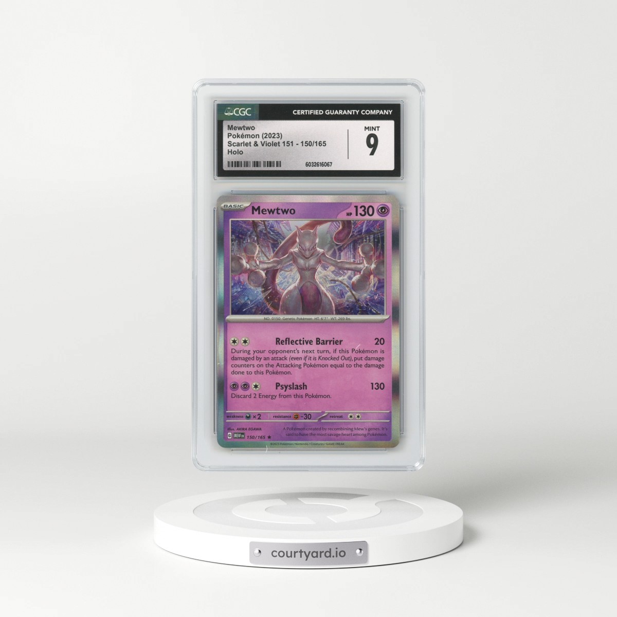 2023 Scarlet & Violet 151 - MEW EN #150/165 Mewtwo - Holo (CGC 9 MINT)