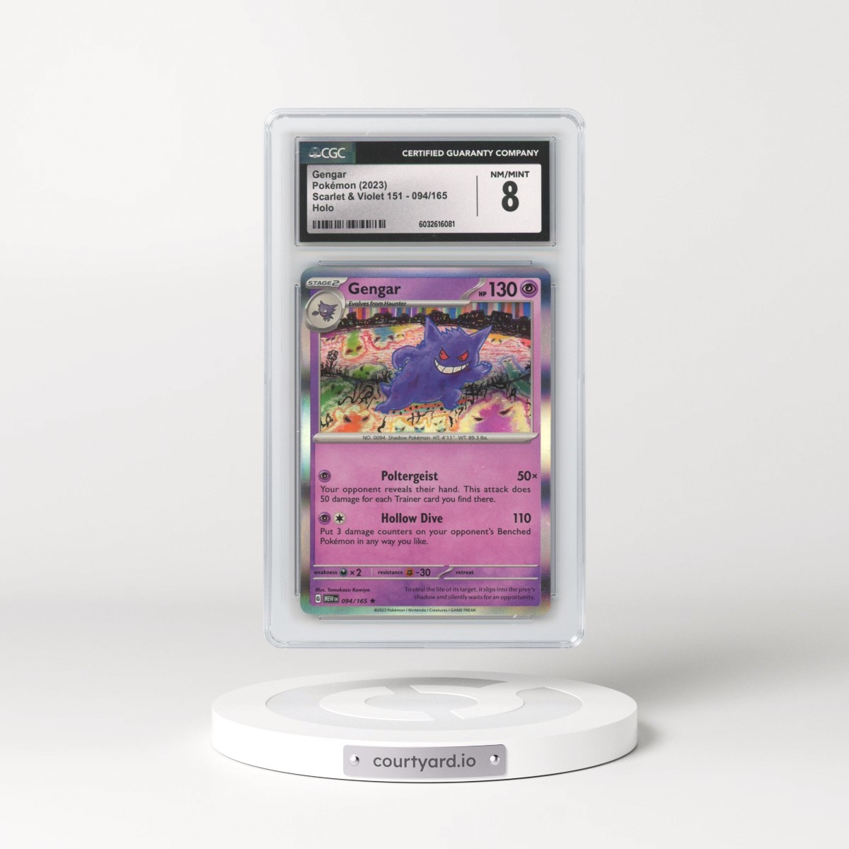2023 Scarlet & Violet 151 - MEW EN #094/165 Gengar - Holo (CGC 8 NM-MT)