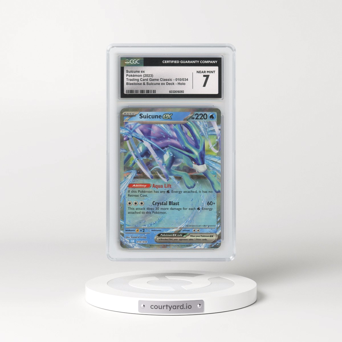 2023 Trading Card Game Classic - CLV, CLC, CLB Suicune ex - Blastoise & Suicune ex Deck - CLB Holo #010/034 CGC 7