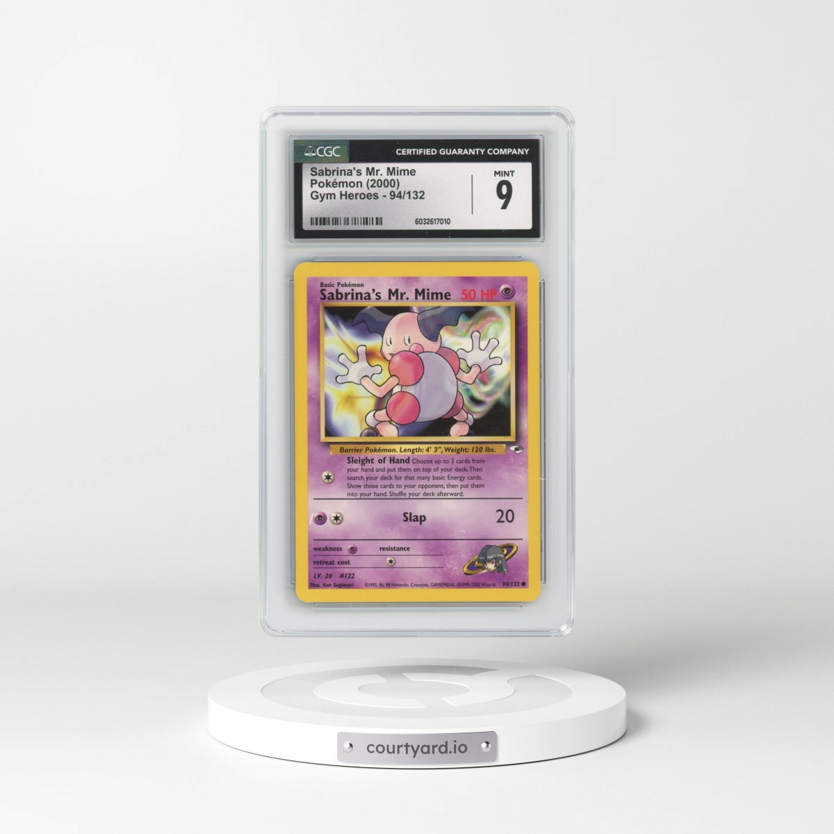 2000 Gym Heroes #94/132 Sabrina's Mr. Mime (CGC 9 MINT)