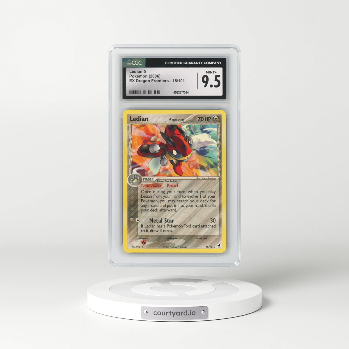 2006 EX Dragon Frontiers #18/101 Ledian δ (CGC 9.5 MINT+)