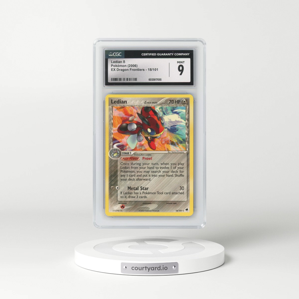 2006 EX Dragon Frontiers #18/101 Ledian δ (CGC 9 MINT)