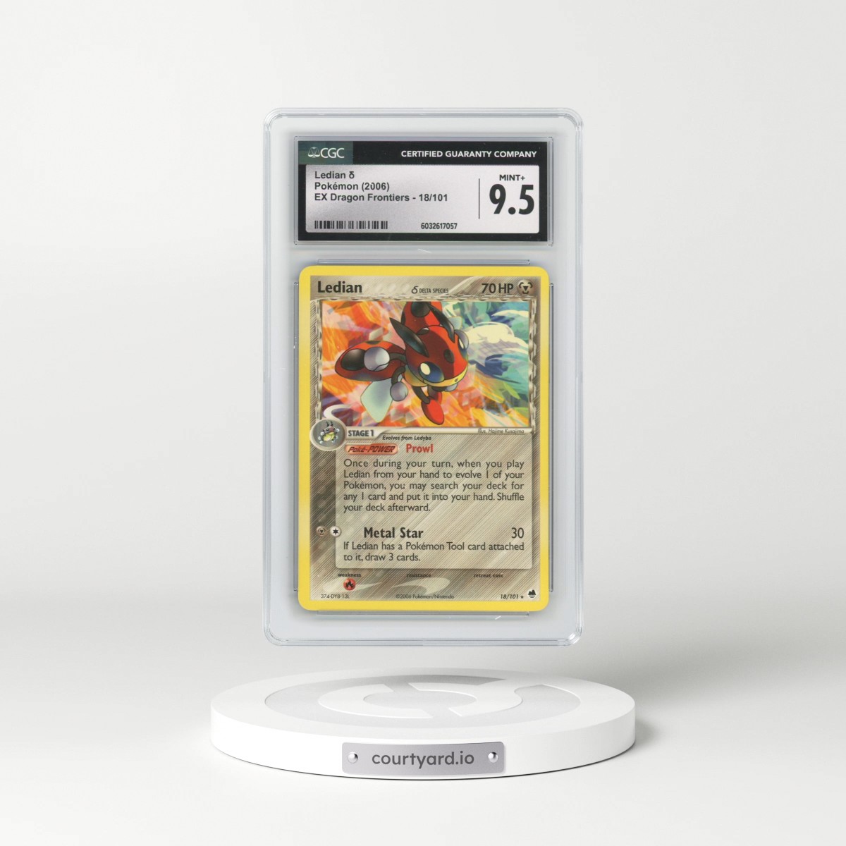 2006 EX Dragon Frontiers #18/101 Ledian δ (CGC 9.5 MINT+)