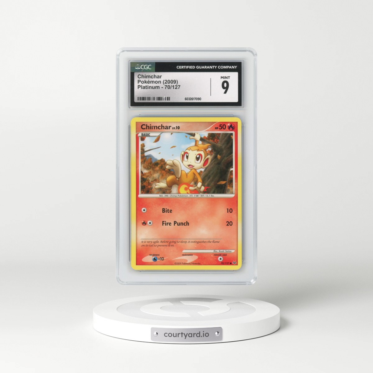 2009 Platinum #70/127 Chimchar (CGC 9 MINT)
