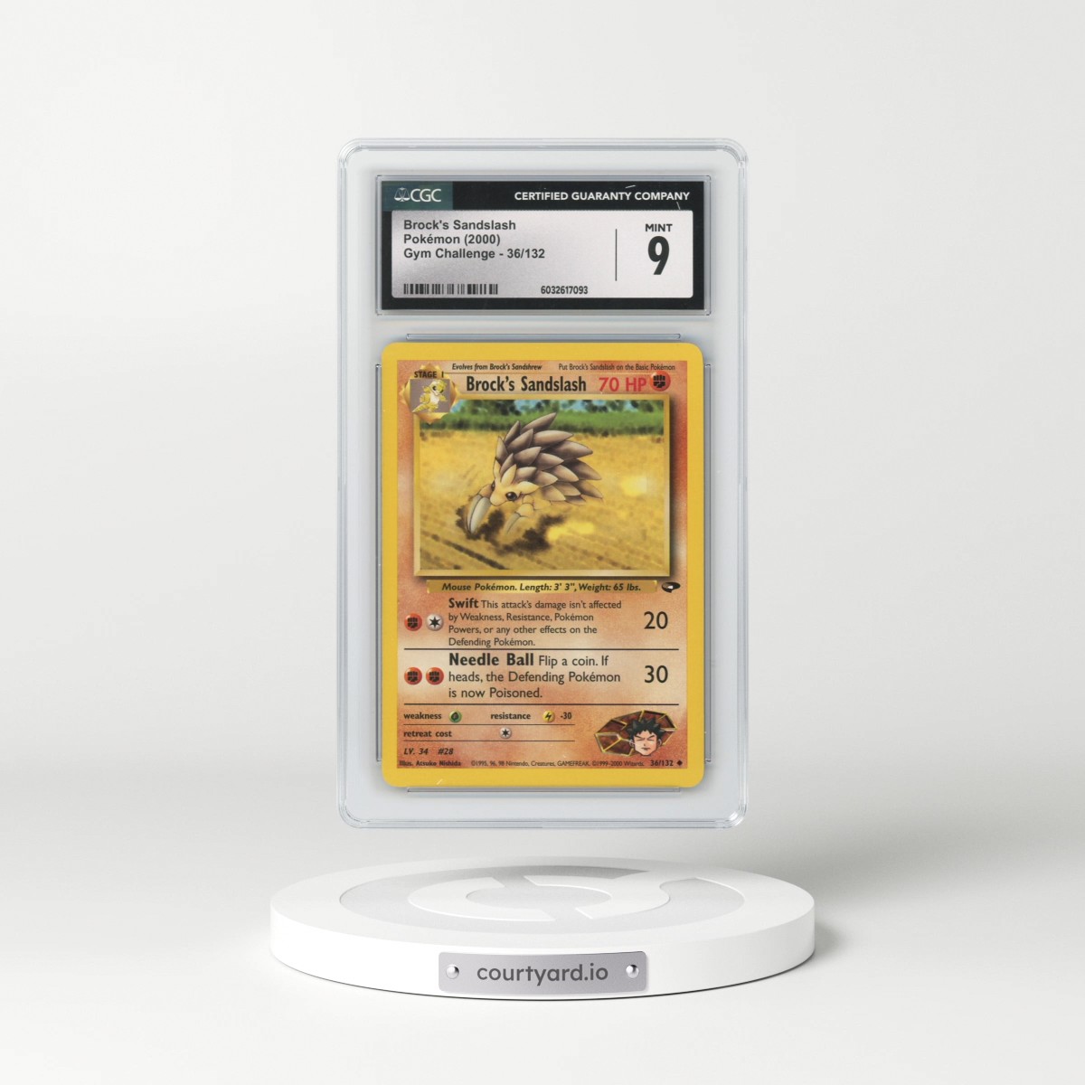 2000 Gym Challenge #36/132 Brock's Sandslash (CGC 9 MINT)