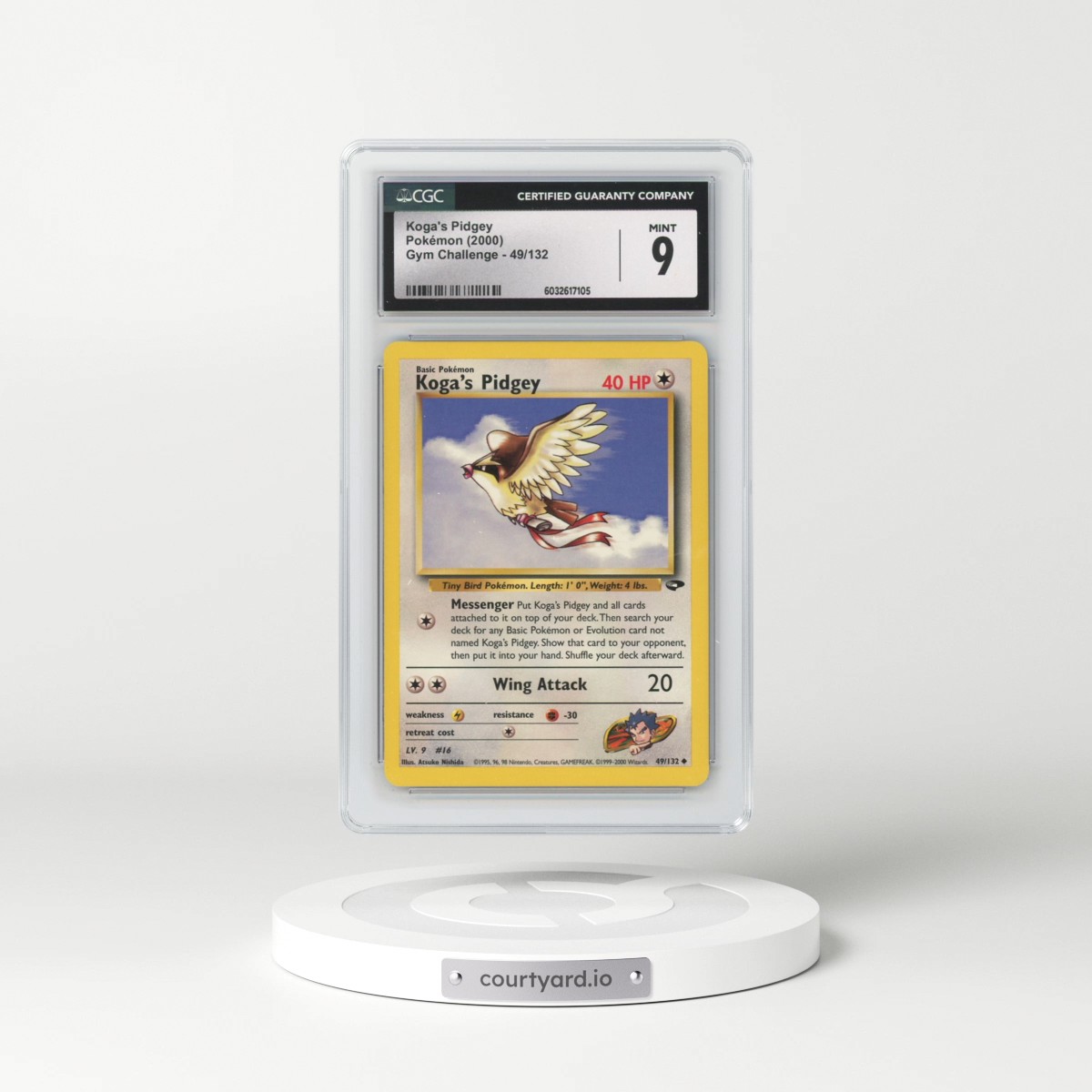 2000 Gym Challenge #49/132 Koga's Pidgey (CGC 9 MINT)