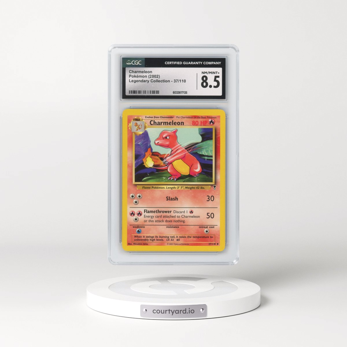 2002 charmeleon pokemon card Amazon.com: Colorless Flamethrower (50) Discard 1 Fire Energy card attached to Charmeleon 2002 Charmeleon 37/110 Pokemon Card
