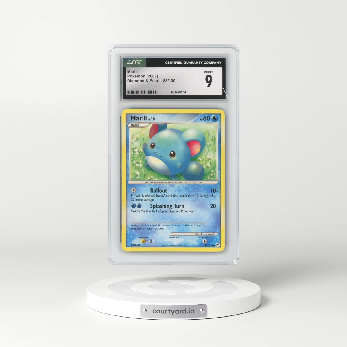 2007 Diamond & Pearl #88/130 Marill (CGC 9 MINT)