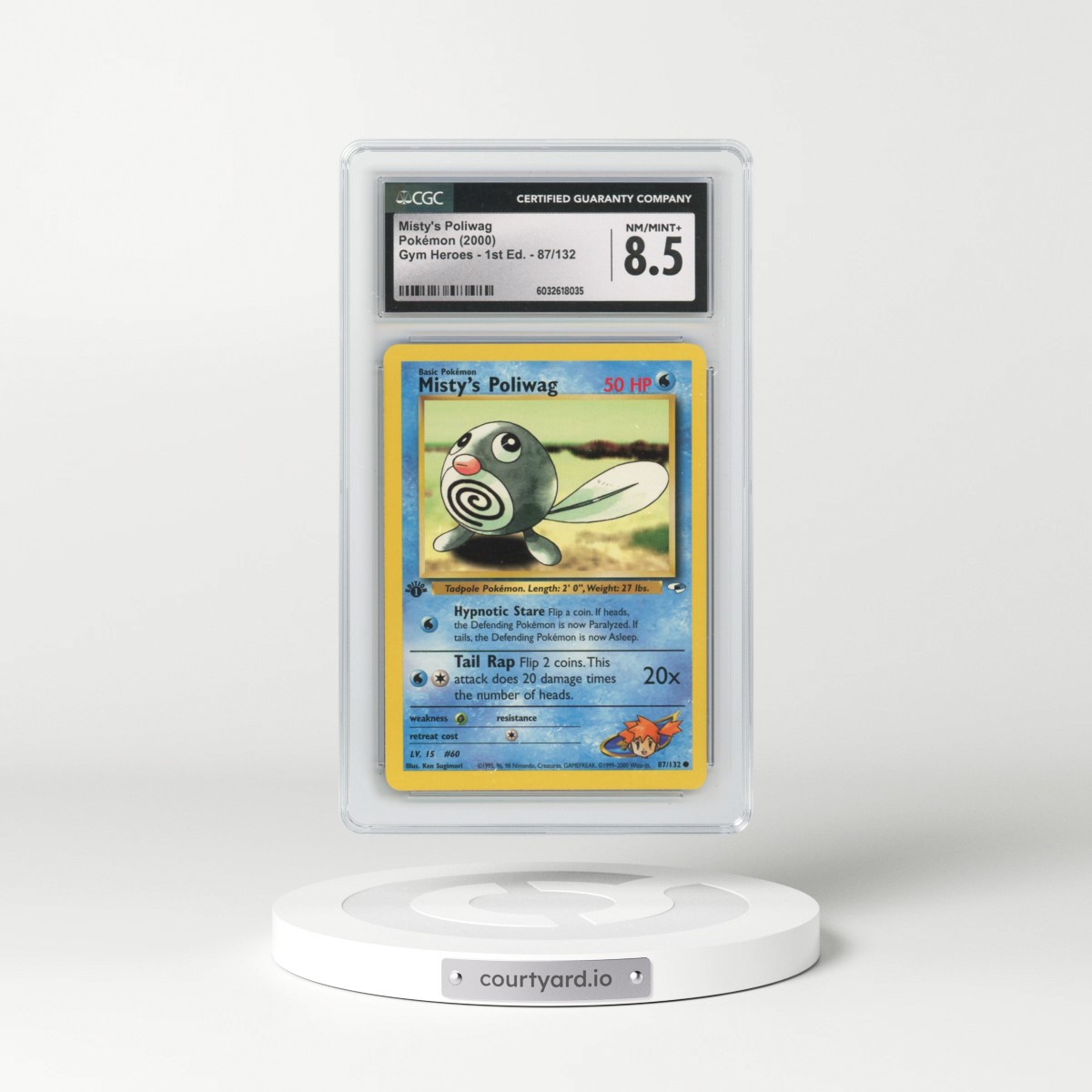 2000 Gym Heroes #87/132 Misty's Poliwag - 1st Edition 1st Edition (CGC 8.5 NM-MT+)
