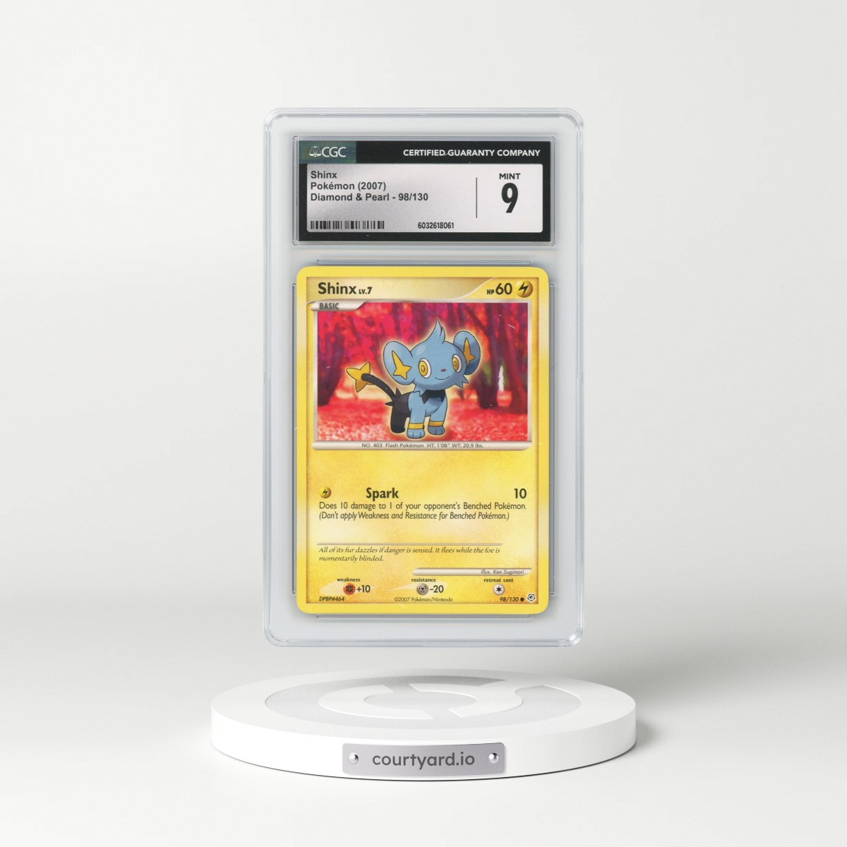 2007 Diamond & Pearl #98/130 Shinx (CGC 9 MINT)