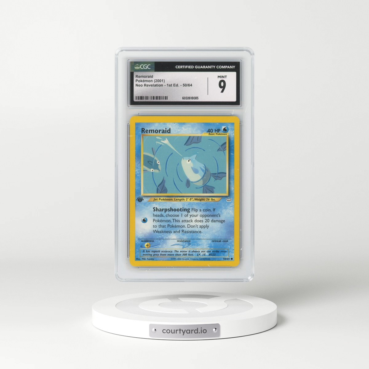 2001 Neo Revelation #50/64 Remoraid - 1st Edition (CGC 9 MINT)