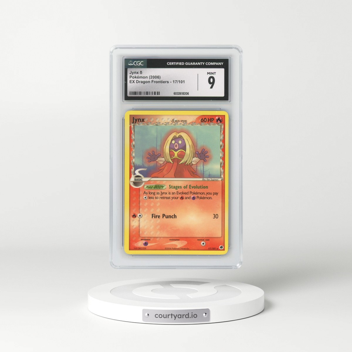 2006 EX Dragon Frontiers #17/101 Jynx δ (CGC 9 MINT)