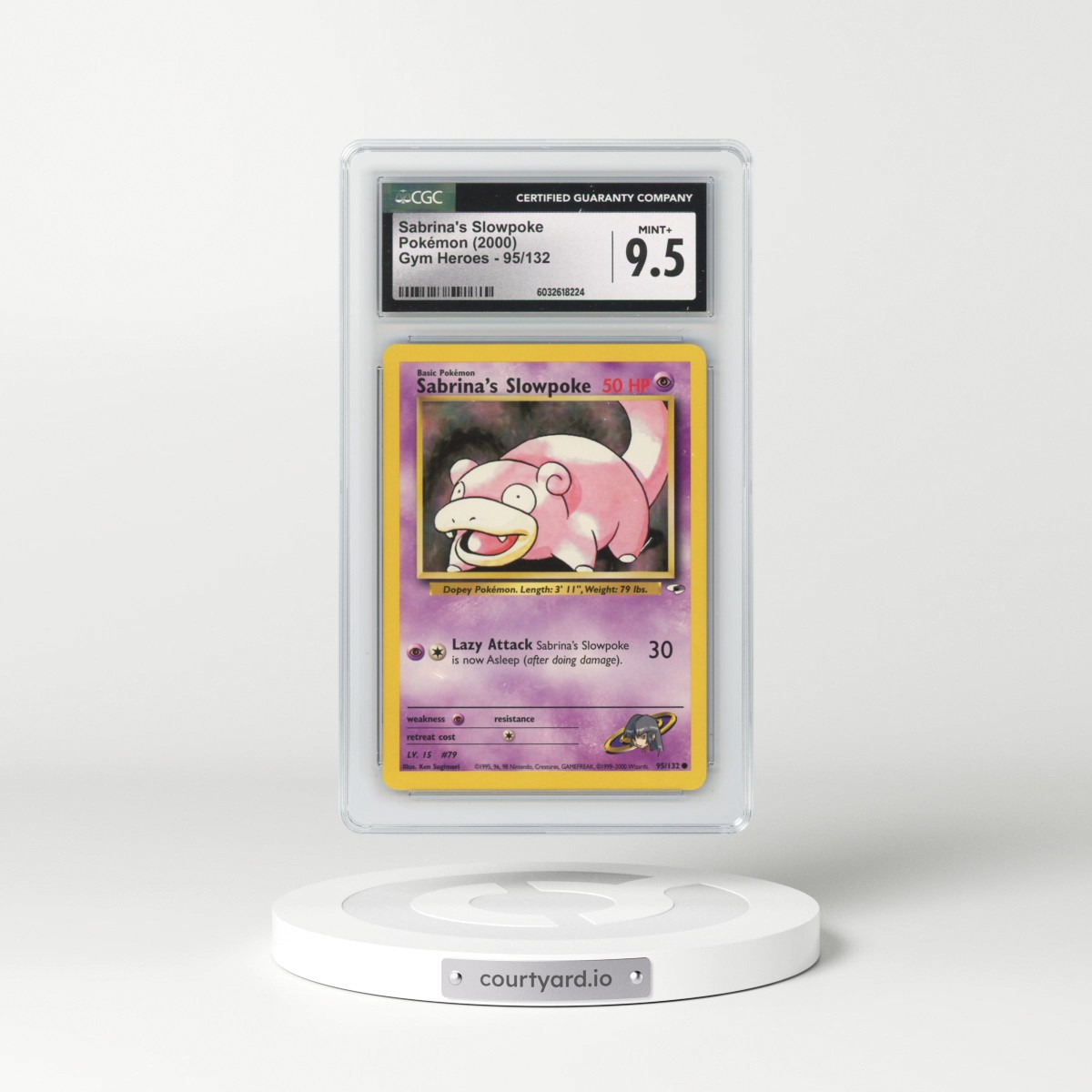 2000 Gym Heroes #95/132 Sabrina's Slowpoke (CGC 9.5 MINT+)
