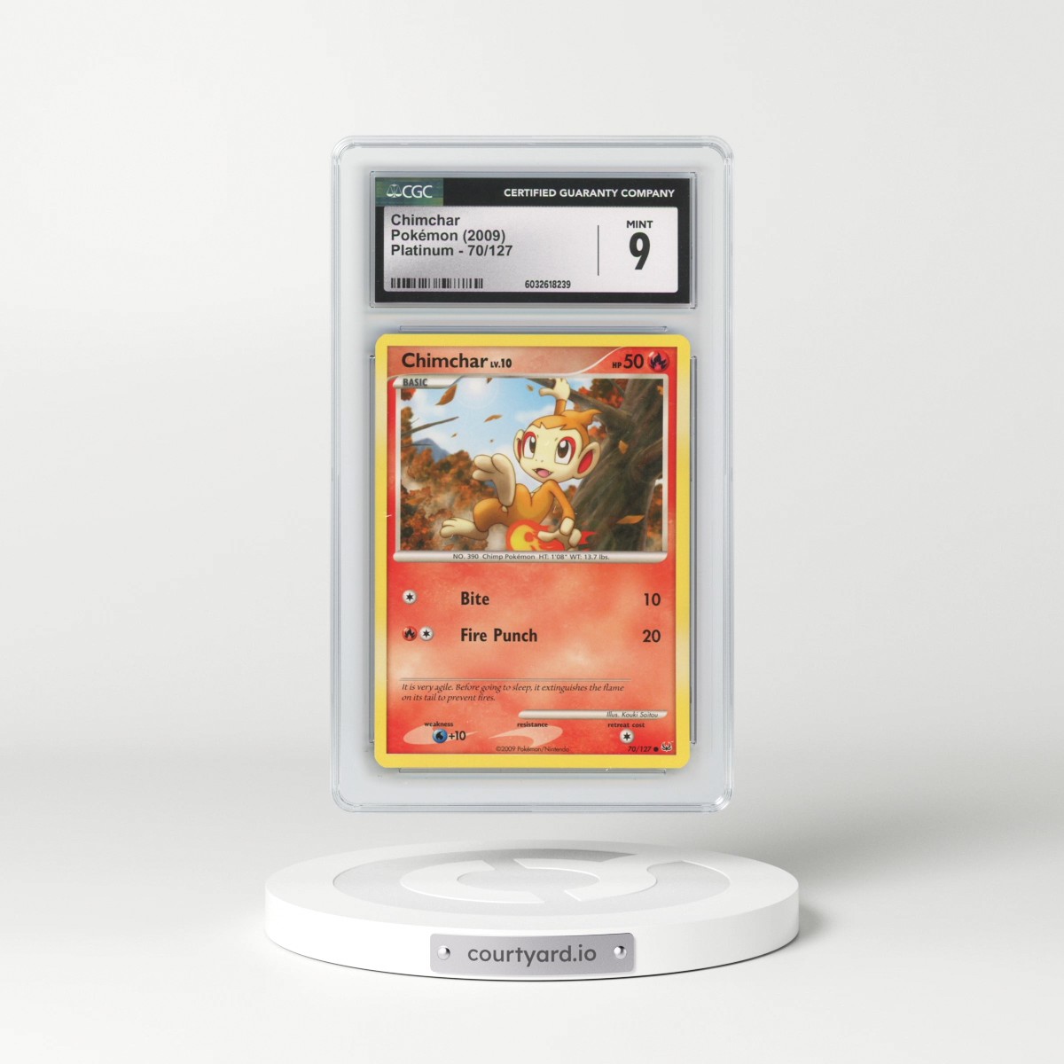2009 Platinum #70/127 Chimchar (CGC 9 MINT)