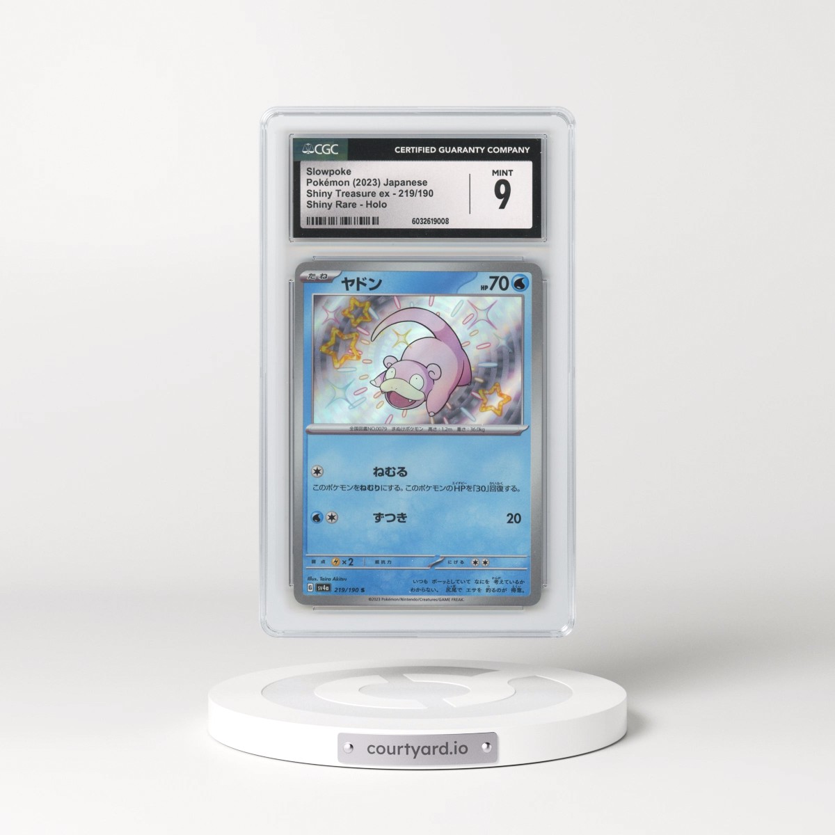 2023 Shiny Treasure ex #219/190 Slowpoke - Shiny Rare Holo (CGC 9 MINT)
