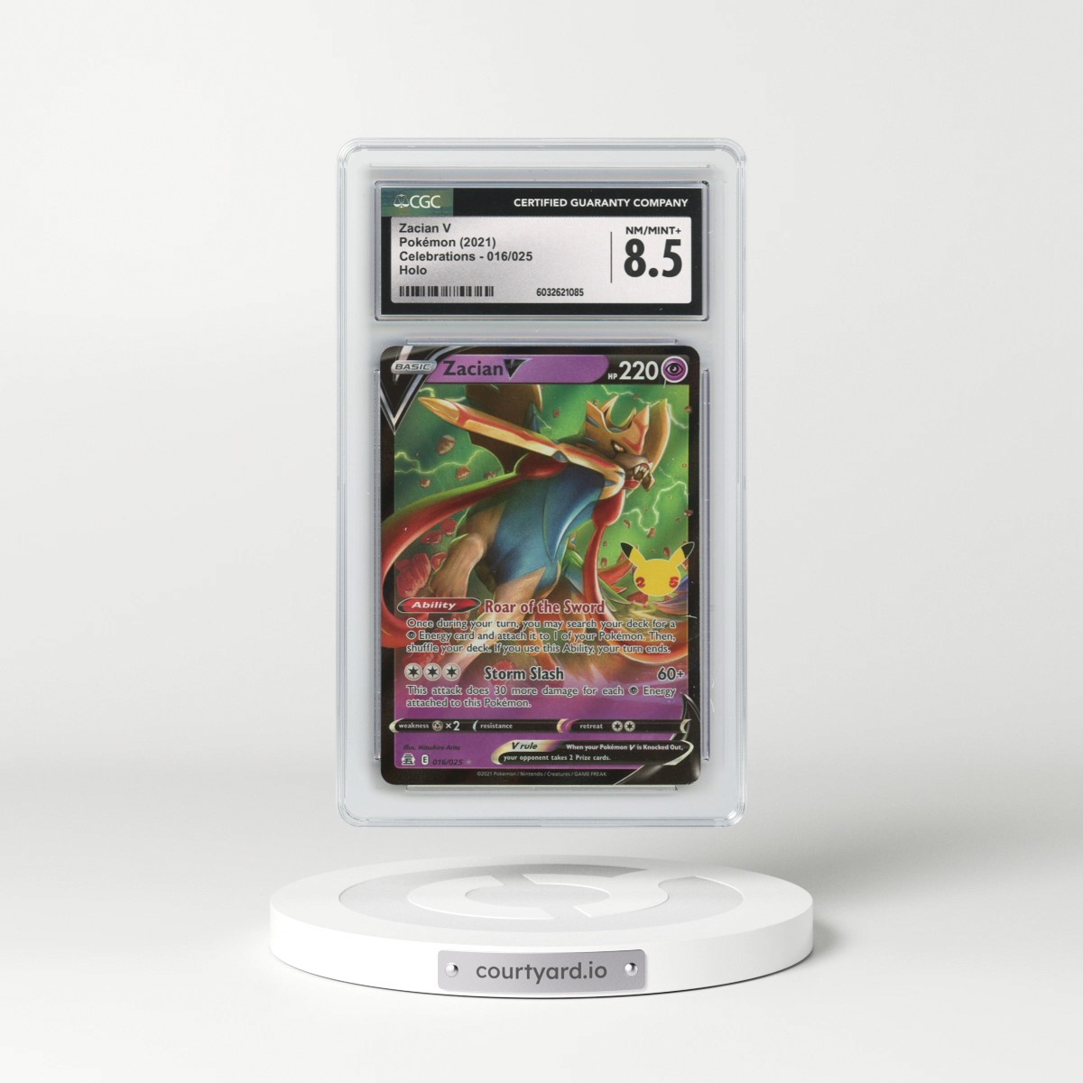 2021 Celebrations #016/025 Zacian V - Holo (CGC 8.5 NM-MT+)