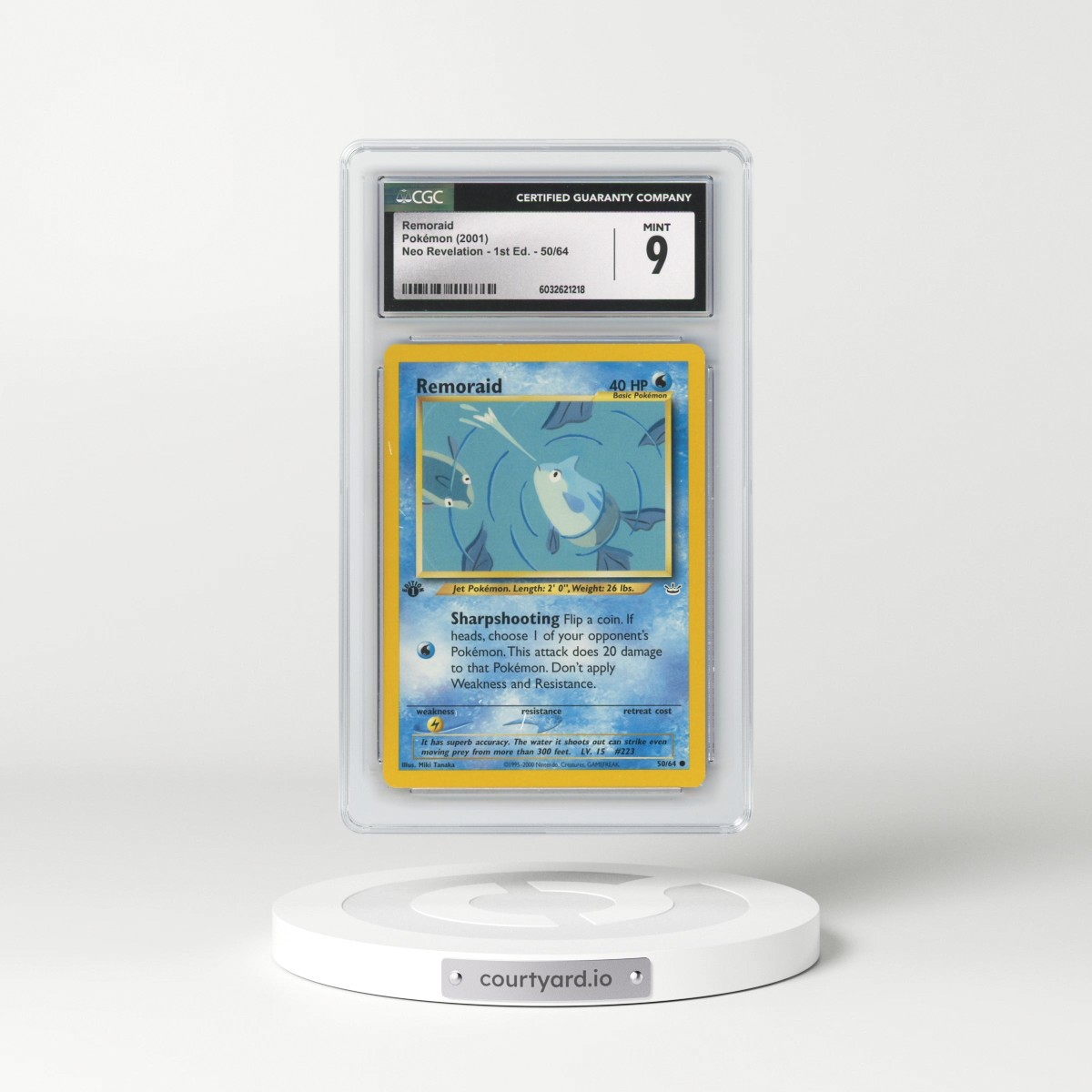 2001 Neo Revelation #50/64 Remoraid - 1st Edition (CGC 9 MINT)