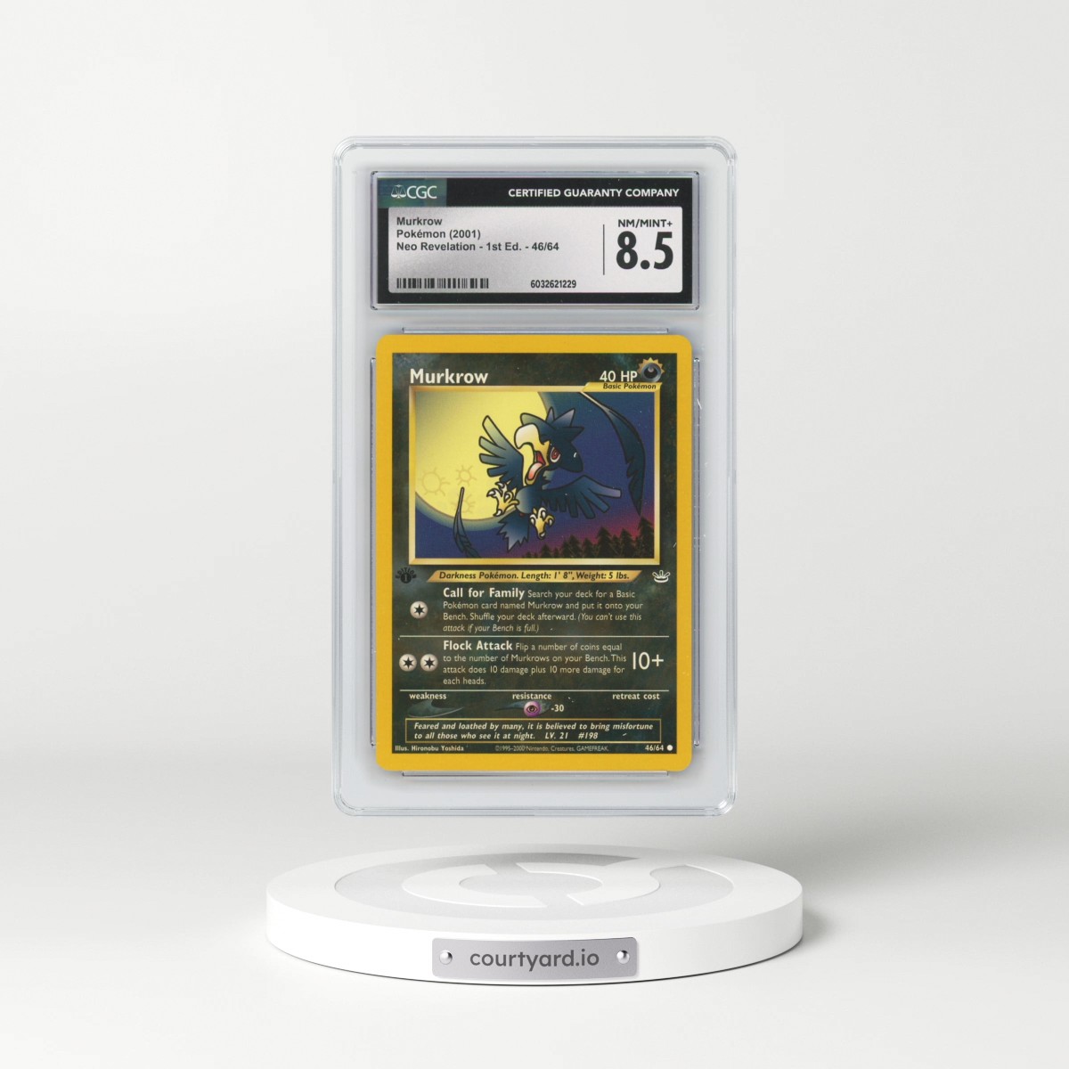 2001 Neo Revelation #46/64 Murkrow - 1st Edition (CGC 8.5 NM-MT+)