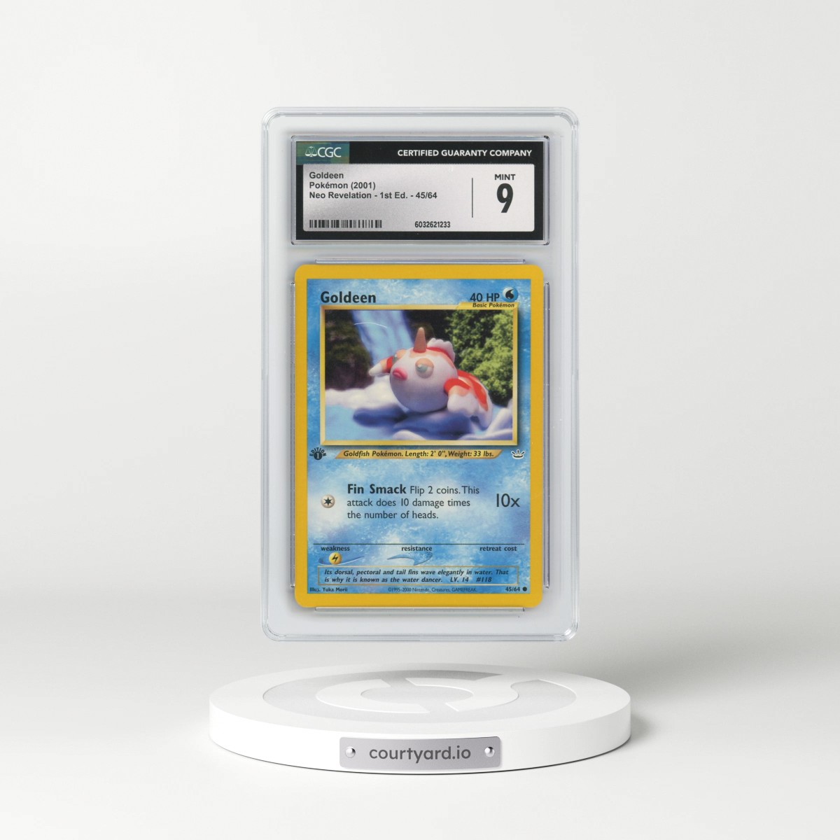 2001 Neo Revelation #45/64 Goldeen - 1st Edition (CGC 9 MINT)