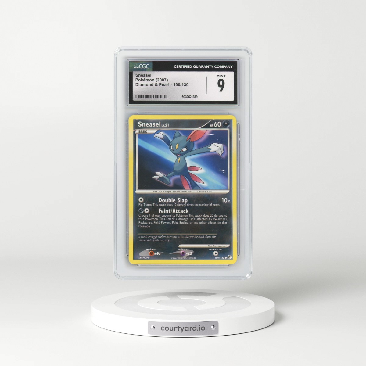 2007 Diamond & Pearl #100/130 Sneasel (CGC 9 MINT)