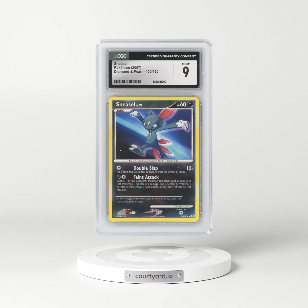 2007 Diamond & Pearl #100/130 Sneasel (CGC 9 MINT)